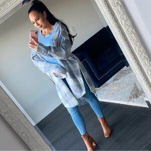 VICI Dolls oversized long plaid shacket